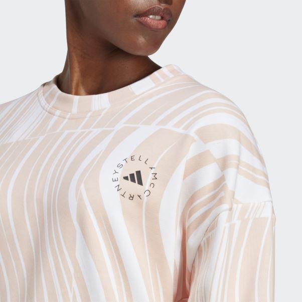 Sweat Graphique Adidas By Stella Mccartney Truecasuals Rose Poudré