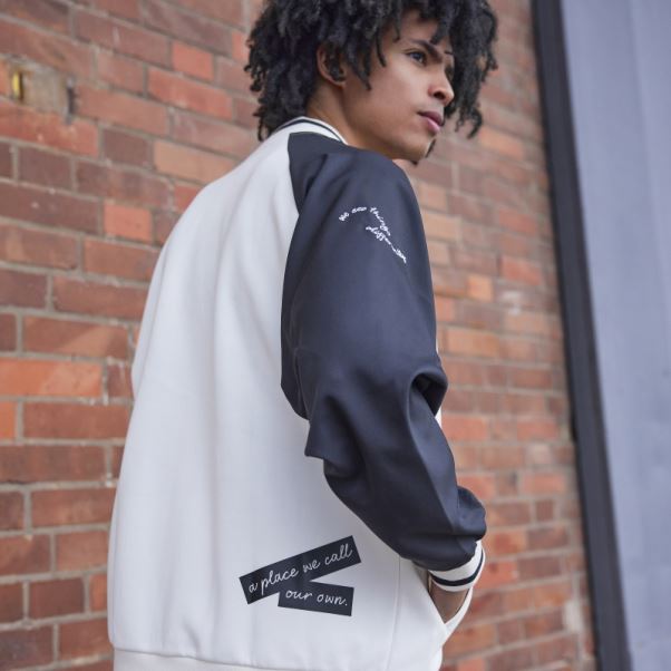 Blouson Aviateur Imprimé Blanc Adidas (non Genré)