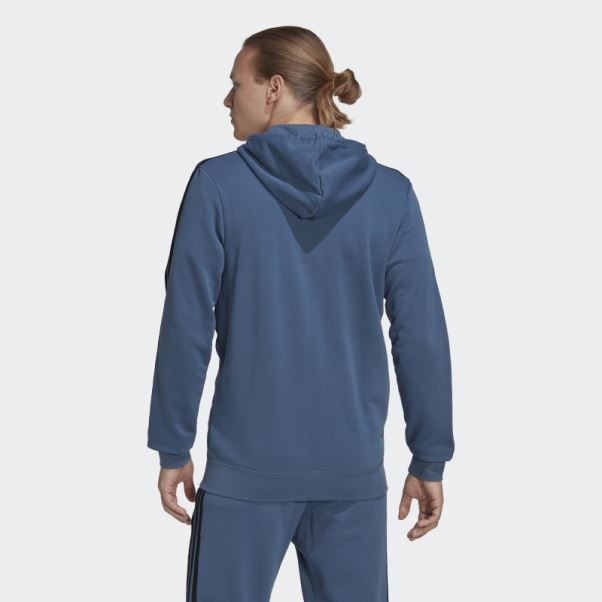 Adidas Sweat à Capuche All Blacks Rugby 3-stripes Acier