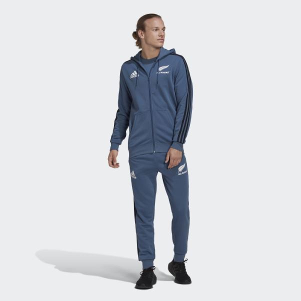 Adidas Sweat à Capuche All Blacks Rugby 3-stripes Acier