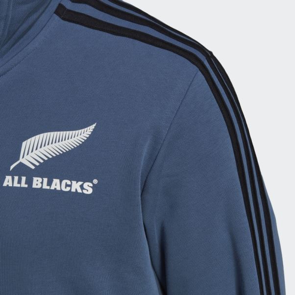 Adidas Sweat à Capuche All Blacks Rugby 3-stripes Acier