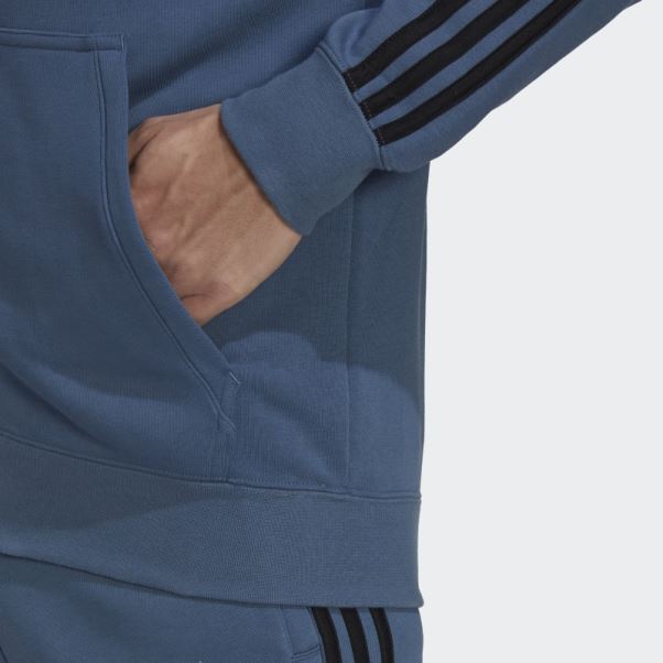 Adidas Sweat à Capuche All Blacks Rugby 3-stripes Acier