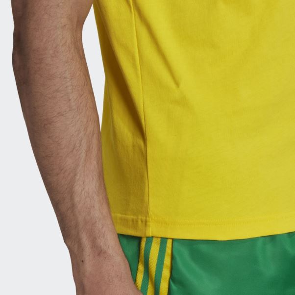 T-shirt 3 Bandes Jaune Adidas