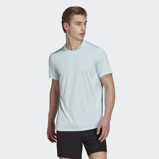 T-shirt De Course Adidas Conçu 4 Bleu