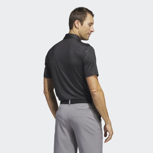 Polo De Golf Imprimé Adidas Ultimate365 Noir