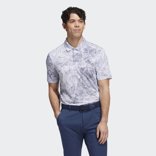 Polo Motion Print Blanc Adidas