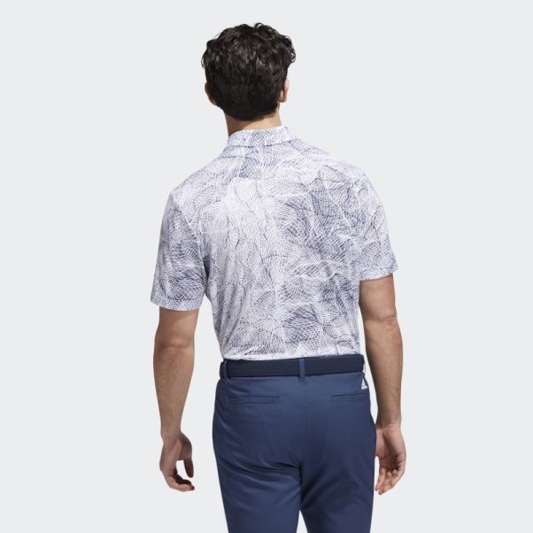 Polo Motion Print Blanc Adidas