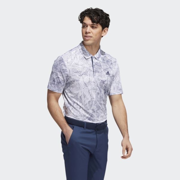 Polo Motion Print Blanc Adidas