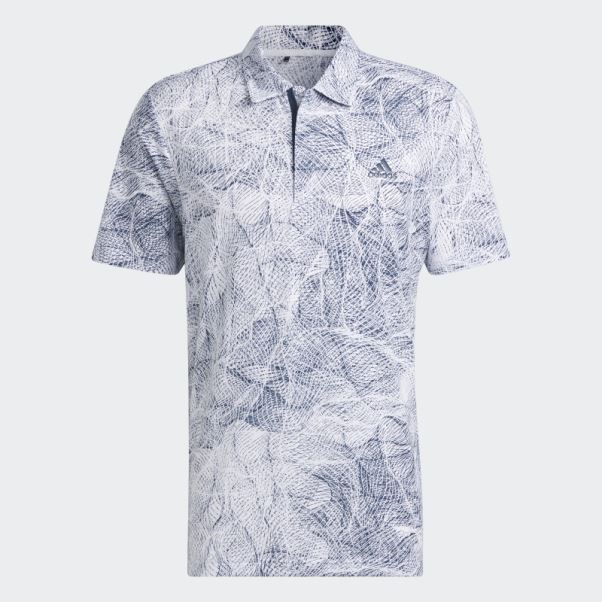 Polo Motion Print Blanc Adidas