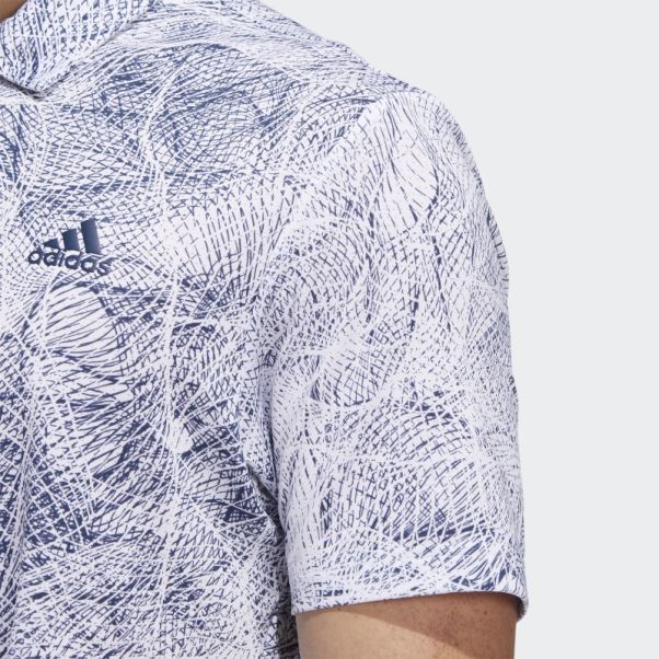 Polo Motion Print Blanc Adidas