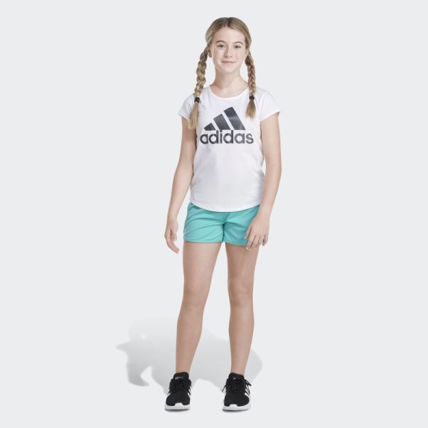 Short En Mesh à Rayures Adidas Mint Rush