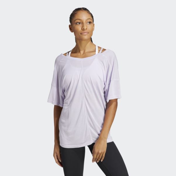 T-shirt Surdimensionné Silver Dawn Yoga Studio Adidas