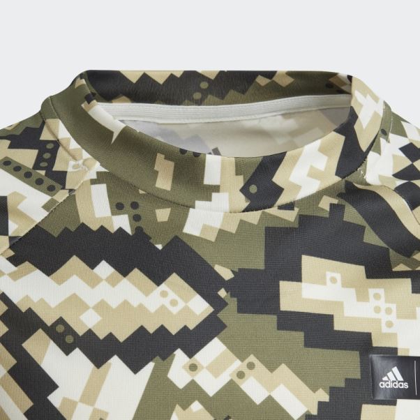Olive Mode Adidas X Lego Baumhaus Haut à Manches Longues à Manches Longues