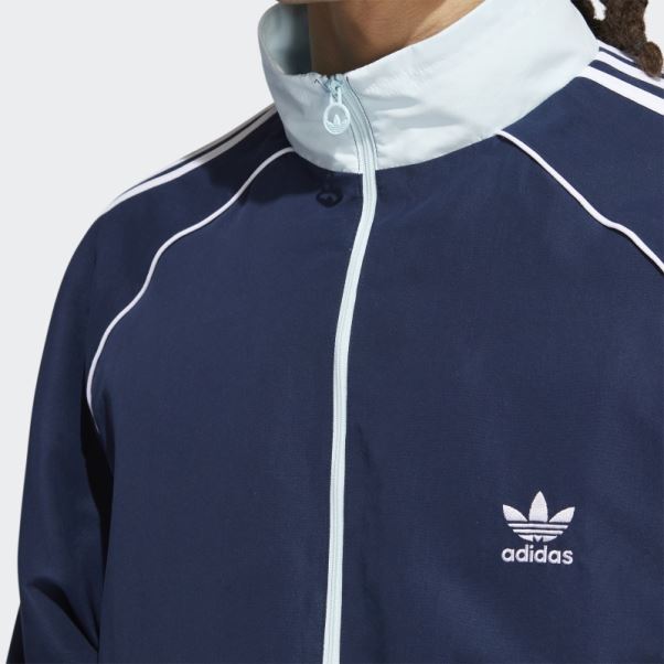 Anorak Tissé Bleu Marine Adidas