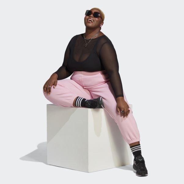 Pantalon De Jogging En Molleton Essentials (grande Taille) True Pink Adidas