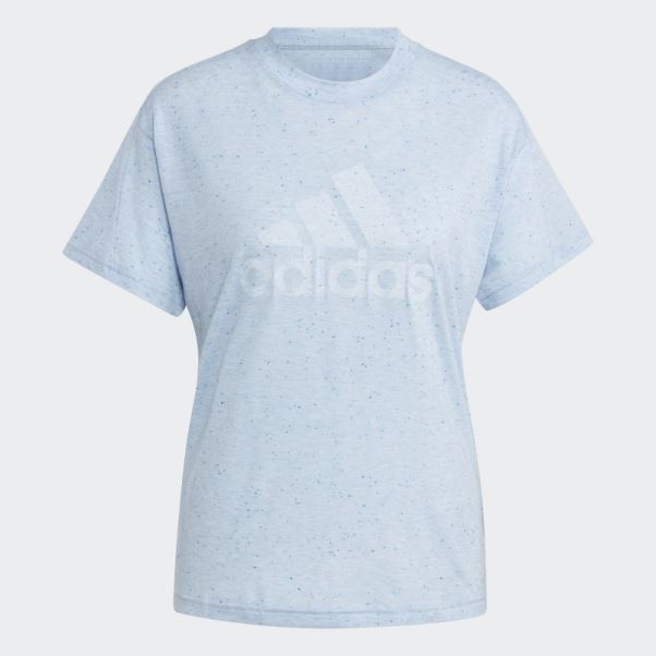Bleu Aube Mel Adidas Future Icônes Gagnants 3.0 T-shirt Chaud