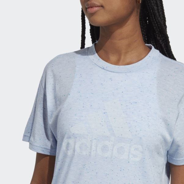 Bleu Aube Mel Adidas Future Icônes Gagnants 3.0 T-shirt Chaud