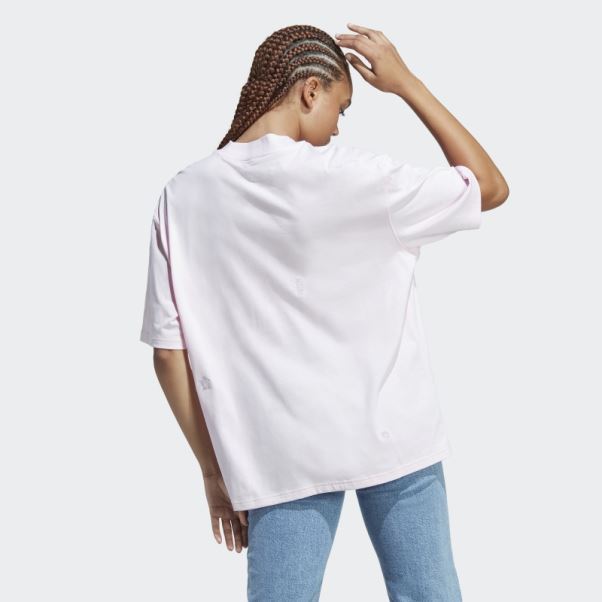 T-shirt Boyfriend Avec Graphismes Inspirés Des Cristaux De Guérison Adidas Rose