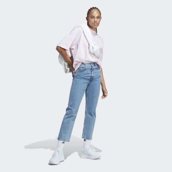 T-shirt Boyfriend Avec Graphismes Inspirés Des Cristaux De Guérison Adidas Rose