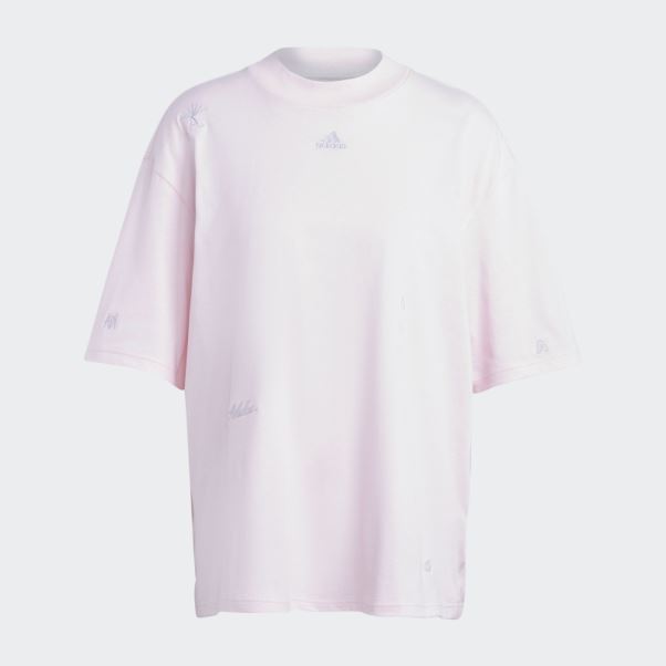 T-shirt Boyfriend Avec Graphismes Inspirés Des Cristaux De Guérison Adidas Rose