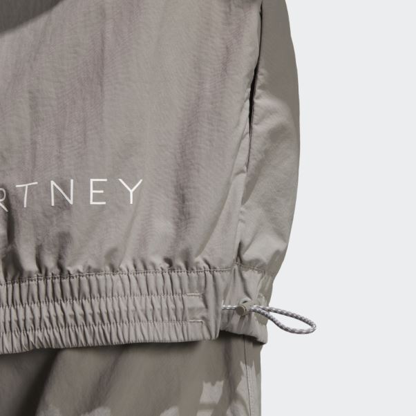 Adidas By Stella Mccartney Truecasuals Haut De Survêtement Tissé Uni Gris Colombe Fashion