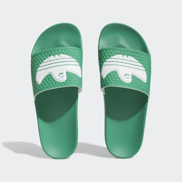 Claquettes Shmoofoil Adidas Vert Court