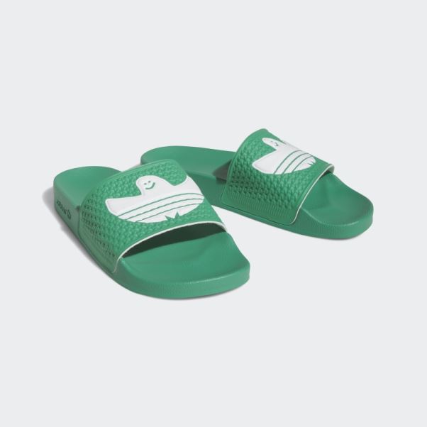 Claquettes Shmoofoil Adidas Vert Court