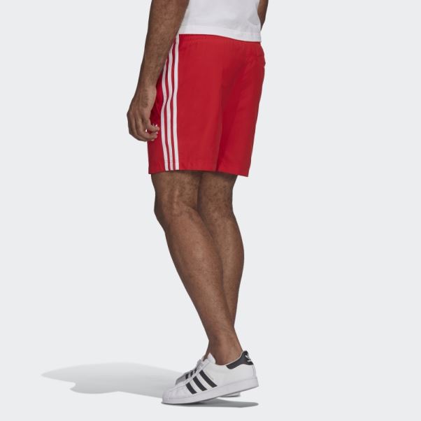 Adidas Short De Bain Adicolor Classics 3-stripes Rouge