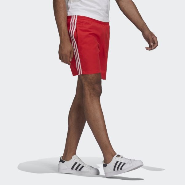 Adidas Short De Bain Adicolor Classics 3-stripes Rouge