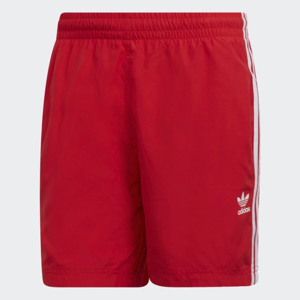 Adidas Short De Bain Adicolor Classics 3-stripes Rouge