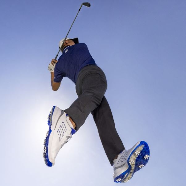 élégantes Chaussures De Golf Adidas Zg23 Argentées