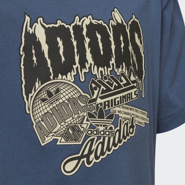T-shirt Graphique Mode Adidas Acier