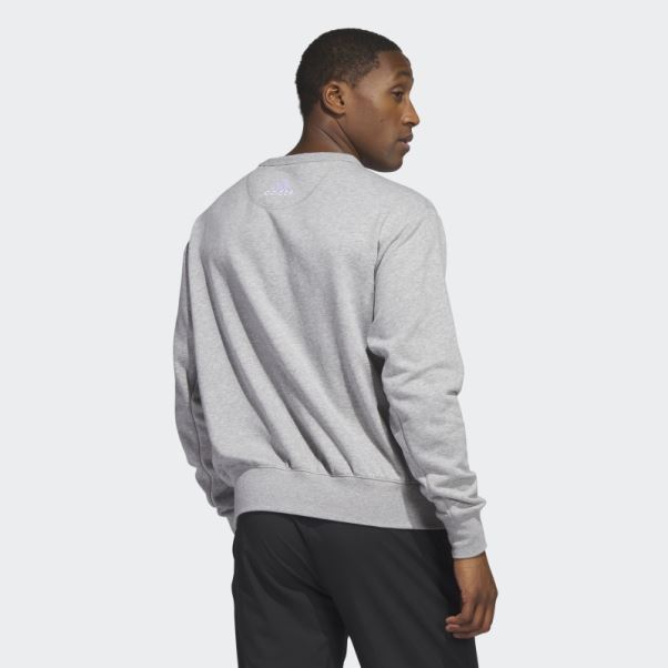 Sweat Adidas Pingouins Vintage Crew Gris Moyen