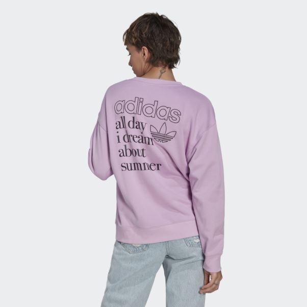 Sweat Graphique Adidas Lilas