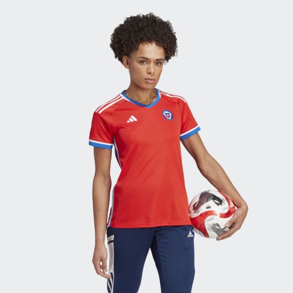 Maillot Domicile Chili 22 Adidas Rouge