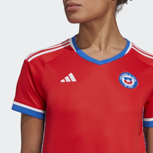 Maillot Domicile Chili 22 Adidas Rouge