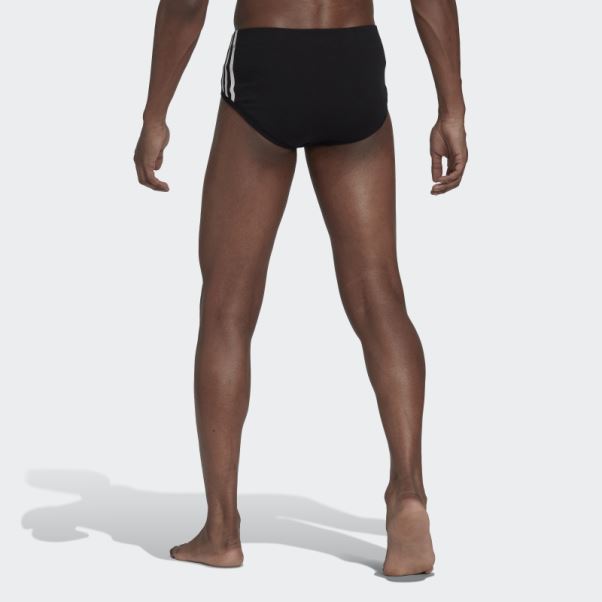 Slip Confort Flex Coton 3 Bandes (3 Paires) Noir Adidas