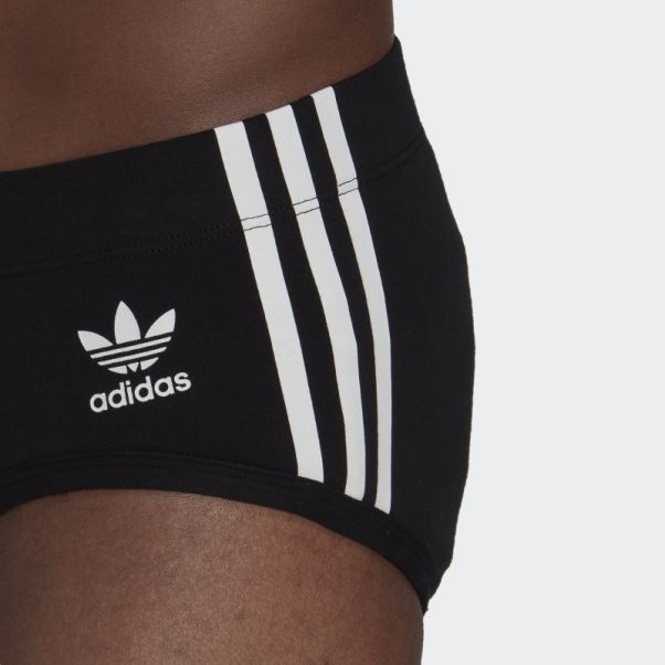 Slip Confort Flex Coton 3 Bandes (3 Paires) Noir Adidas
