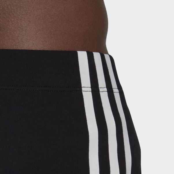 Slip Confort Flex Coton 3 Bandes (3 Paires) Noir Adidas