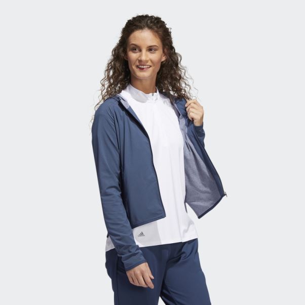 Adidas Sweat à Capuche Doublé Wind.rdy Bleu Marine