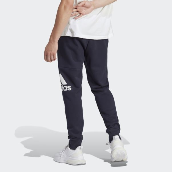 Pantalon Adidas Essentials En Tissu éponge Avec Logo Aux Poignets Fuselés Encre