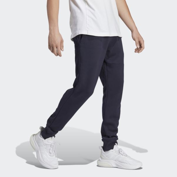 Pantalon Adidas Essentials En Tissu éponge Avec Logo Aux Poignets Fuselés Encre
