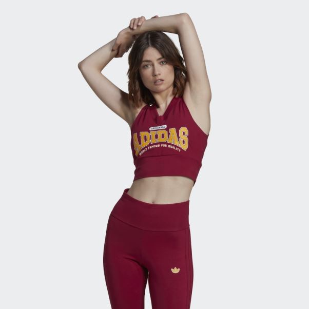 Adidas Originals Class Of 72 Crop Vest Bordeaux Fashion