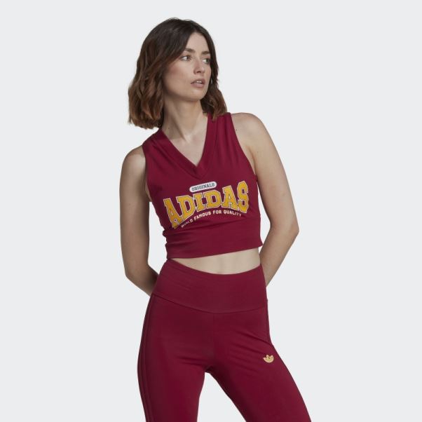 Adidas Originals Class Of 72 Crop Vest Bordeaux Fashion