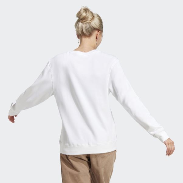 Sweat Adidas Essentials Linear French Terry Blanc