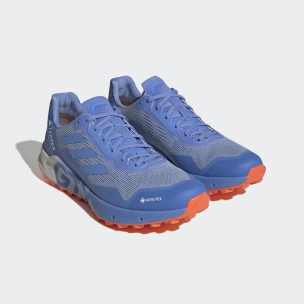 Bleu Terrex Agravic Flux Gore-tex Trail Chaussures De Course 2.0 Adidas