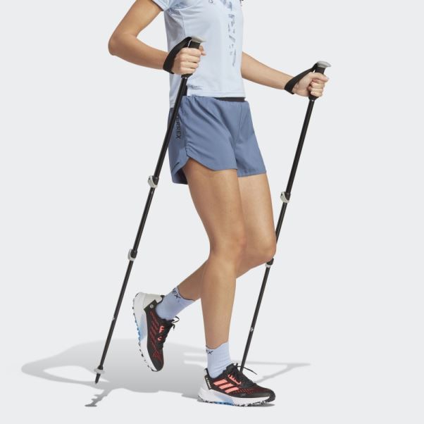 Short De Trail Running Terrex Agravic Acier Adidas