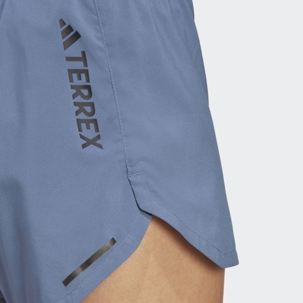 Short De Trail Running Terrex Agravic Acier Adidas