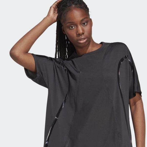 Adidas By Stella Mccartney Truepace Running Loose T-shirt Noir Mode