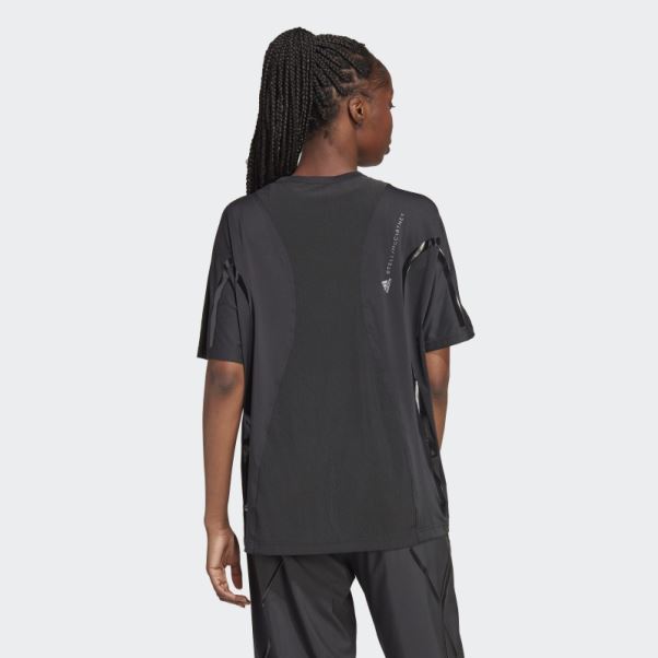 Adidas By Stella Mccartney Truepace Running Loose T-shirt Noir Mode